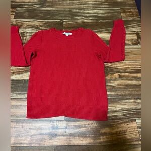 Loft women’s red knit long sleeve sweater MP